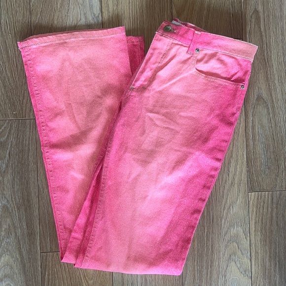 Roberto Cavalli Pink Ombré Sparkly Barbie Jeans/Pants - Picture 2 of 8